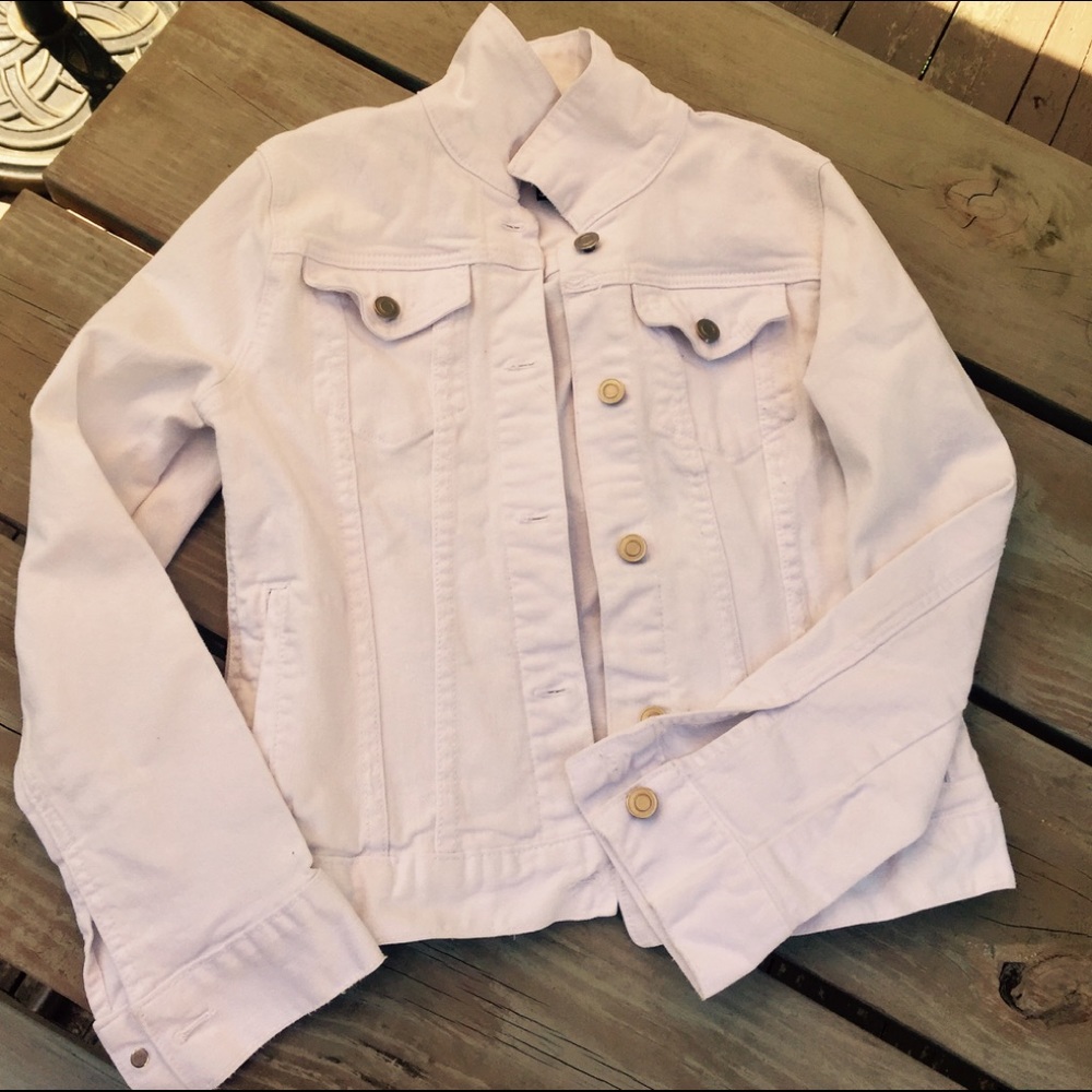 Forever 21 White Jean Jacket